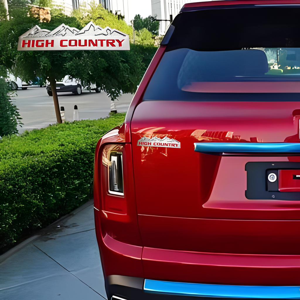 AABHC1 HIGH COUNTRY 3D Zinc Alloy Car Sticker Suitable for Chevrolet, Jeep, Dodge and Ford Modified Snow Mountain Metal Car Logo