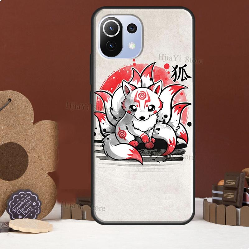 Арт Китсуне Лиса Чехол Для POCO F5 X3 X4 X5 Pro F4 GT C40 F3 Чехол Для Xiaomi 11T 12T Pro 12 X 13 Lite Обложка