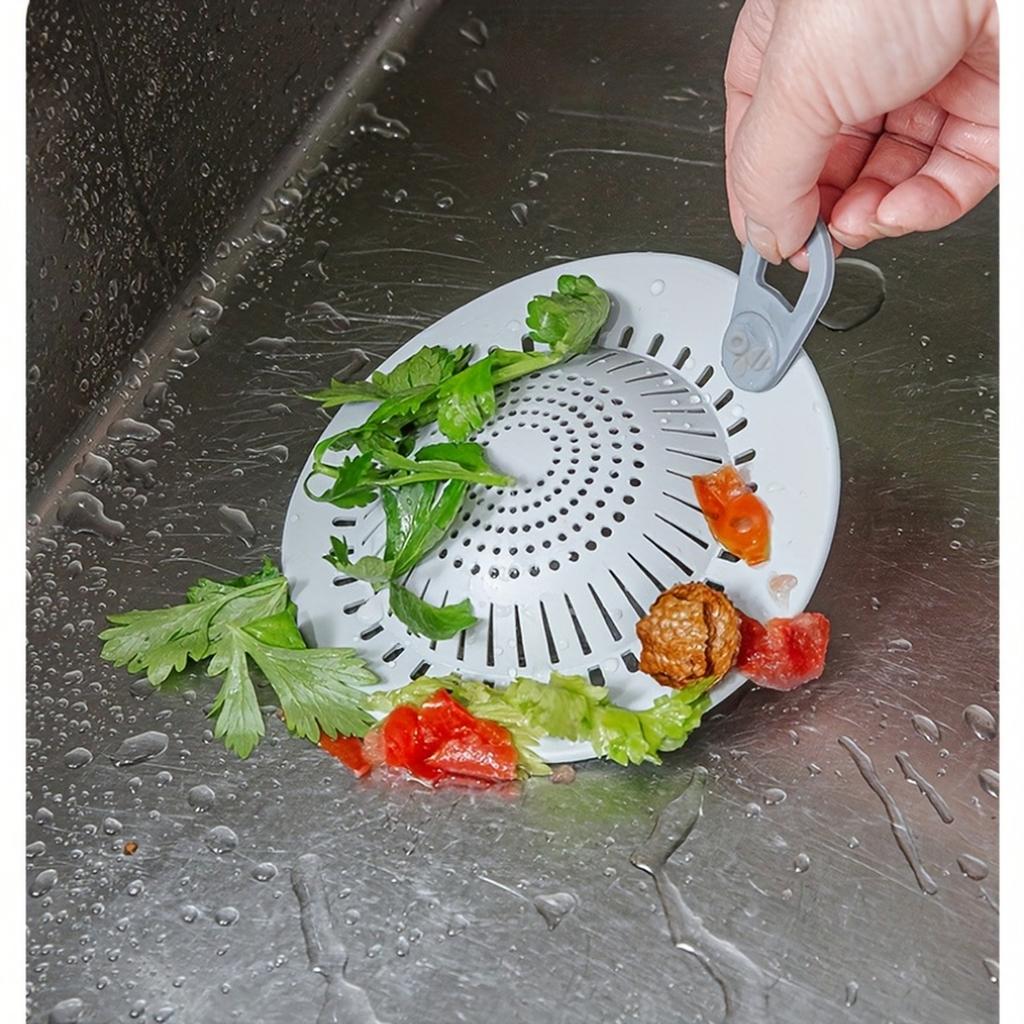 Kitchen Sink Strainer Mesh Drain Cover for Bathroom Wash Basin and Utility Sinks Anti Clog Filter with Easy Lift Handle