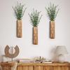 Bohemian Wooden Wall Vase for Dried Flowers and Artificial Plants