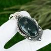Natural Solar Moss Agate Gemstone Jewelry 925 Sterling Silver Pendant For Women