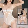 Sexy Lingerie Sexy Onesie Women's Steel Rims Gather Lace Seduction Pajamas Uniform Open Crotch Hollow Lace