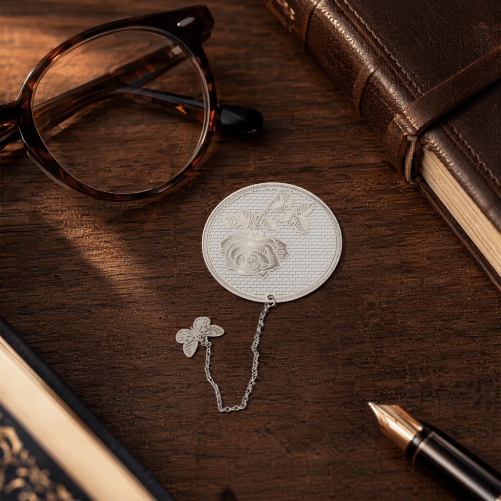 2Pcs Hollow Design Metal Bookmark Leaf Vein Design Hollow Bookmark Leaf Vein Bookmark For Readers