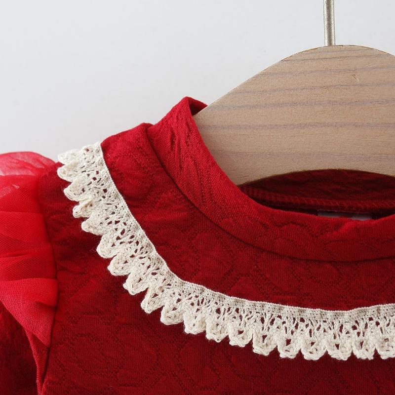 Платье для маленьких девочек Лолита с бантом Пэчворк Платье принцессы Осень Детское платье