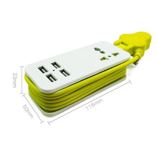 Удлинитель с 4 USB-портами для дома, путешествий по Великобритании, адаптер для телефона