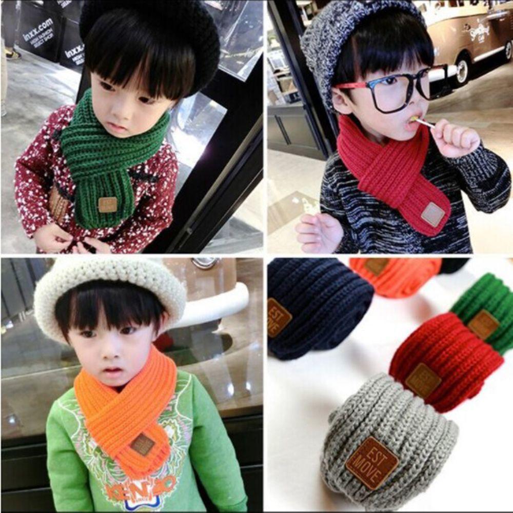 Fashion Accessories Winter Warm Neck Warmer Kids Scarf Knitting Shawl Knitted Wool