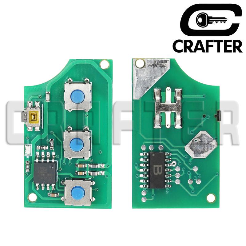 Key Crafters 1J0959753N 315/433MHz ID48 CHIP Remote Car Key For VW Volk Swagen Caddy Passat Golf Tiguan Touran 1J0959753AH/DA/DJ