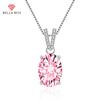 Oval Zircon Pendant Necklace Multiple Colour Fashion Wedding Engagement Jewelry