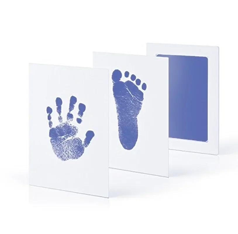 2 PCS Baby Handprint Footprints Ink Pads Safe Non-toxic No-Touch Skin Inkless Inkpad Kits Pet Cat Dog Paw Prints Souvenirs Gifts