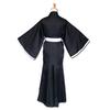 Bleach Cosplay Costumes Ichigo Kurosaki Wigs Ichigo Men Black Cloak With Straw Sandals BLACK WHITE Tops and Pants Set