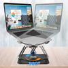 Laptop Metal Stand with Cooling Fan Laptop Stand Desktop Folding Stand  grey