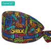 Cartoon Anesthesiologist Scrub Cap Sweatband Cotton Adjustable Surgery Hats Women Men Hospital Nursing Hat Operating Surgical Cap