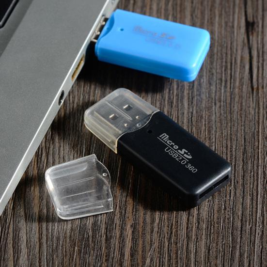 Mini Portable USB 2.0 High Speed Micro SD TF T-Flash Memory Card Reader Adapter
