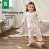 Хлопковая пижама Ouyun Moist Oxygen Cotton для детей 2026 - Новый летний комплект для мальчиков и девочек, легкая домашняя одежда для комфорта в кондиционируемом помещении.