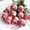 58cm Artificial Flowers Pink Artificial Roses Fake Flowers Blossom Bride Bouquet for Wedding Home Decor