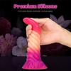 Female Twist Shape Special-shaped Anal Plug Liquid Silicone Simulation Gradient Color Dildo Masturbator