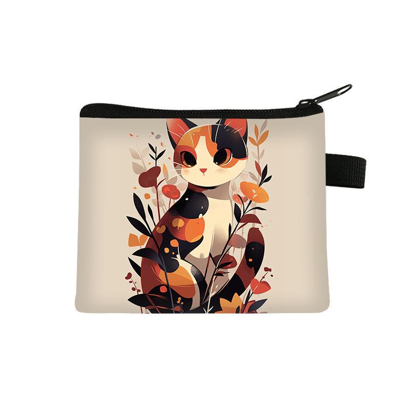 Кошелек для монет с милым котом из мультфильма, сумка-клатч на молнии, сумка для ключей, карман для денег, кошельки для женщин и мужчин, кошелек для маленьких детей, подарок