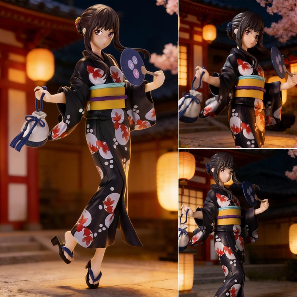 1pc Black Yukata Girl Figure - Ambiance Desktop Decoration Collectible Figurine, Essential Gift for Festivals and Birthdays.