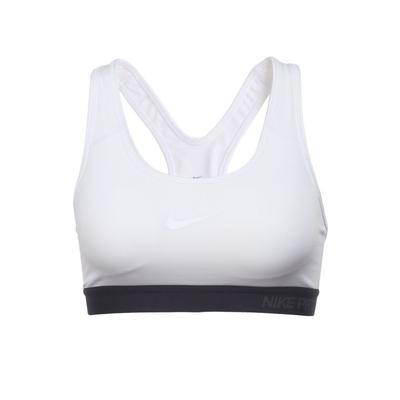 Dri-Fit As Pro Classic С подкладкой Фиксированные плечевые лямки Удобный Универсальный Спортивный бюстгальтер с надписью Женское нижнее белье 589423-100