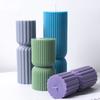 Силиконовая форма для свечей "Полосатая колонна" DIY Классические полосатые свечи Украшение для ужина Формы для рукоделия Изготовление мыла, смолы Декор для дома Художественные подарки