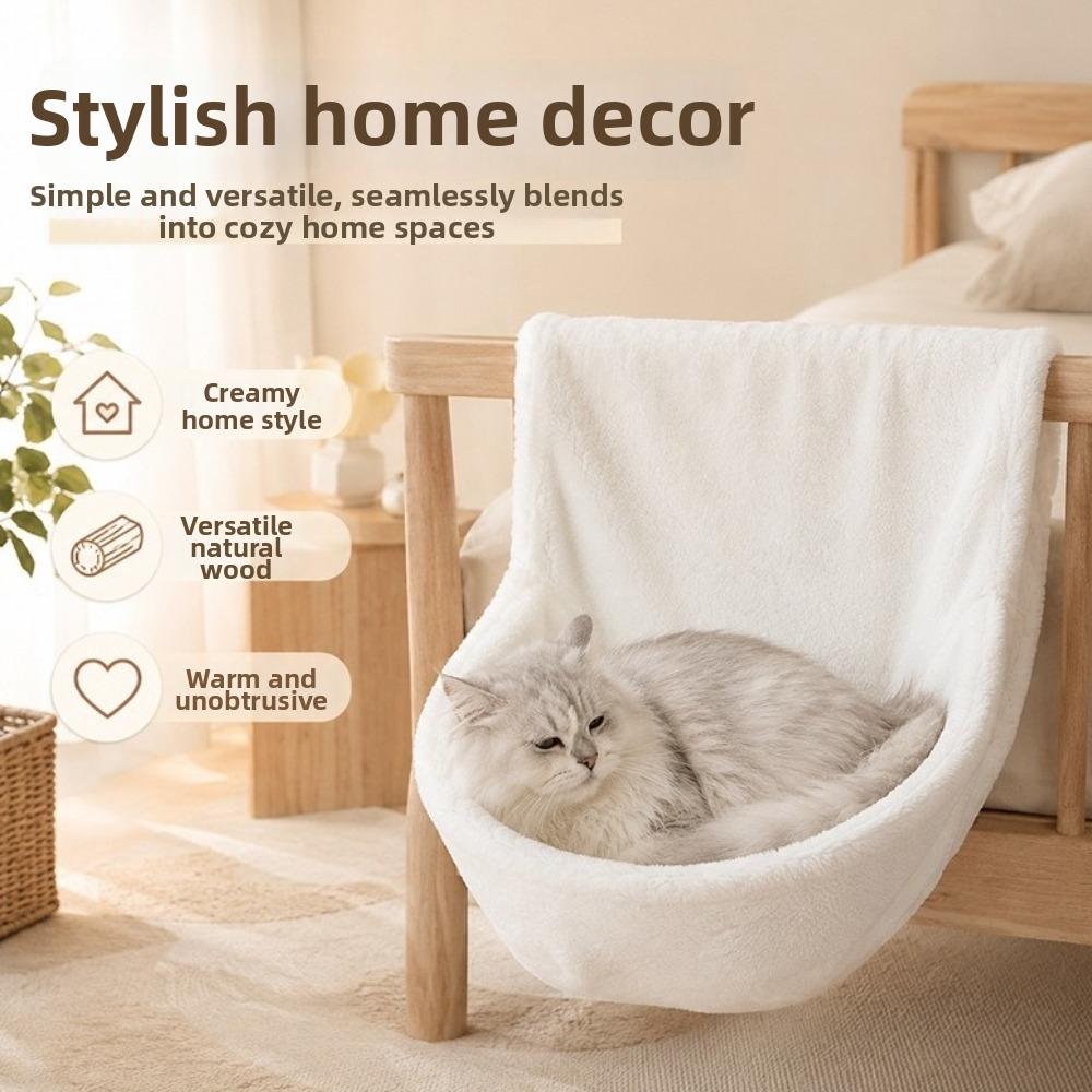 Warm Plush Radiator Cat Hammock Semicircle Plush Sleeping Nest Cat Sleeping Bag Multi-scene Use