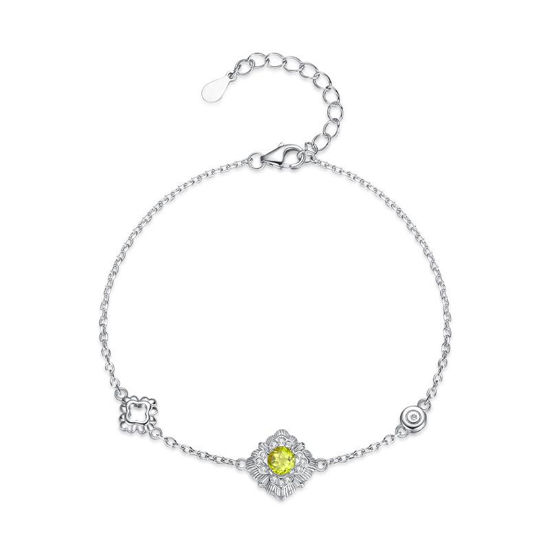Natural stone jewelry s925 sterling silver bracelet women's retro court carving gold craftsmanship does not fade accessories women's fashion gifts