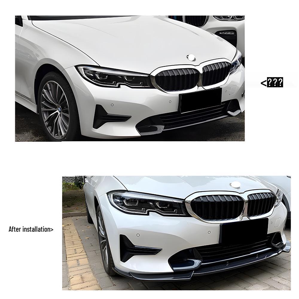 Совместимый передний сплиттер-губа для BMW 3 серии G20/G21 Luxury Edition (2019-2022 гг.)