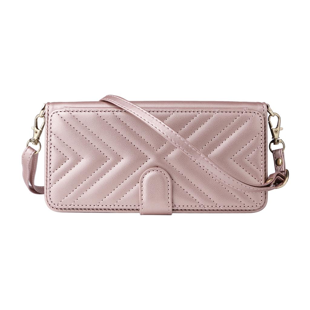 For Samsung Galaxy XCover7 Pro Wallet Case with Shoulder/Wrist Strap Leather Phone Cover Stand