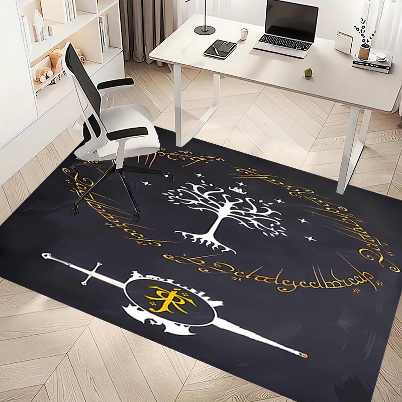 1pc The Lord of the Rings3 Print Area Rug - Soft, Washable Non-Slip Indoor Mat, Living Room, Home Office Decorative Rug,Office Decorative