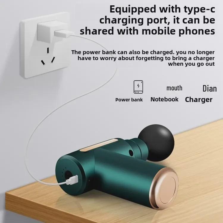 Компактный массажер для расслабления мышц, вибрации шейного отдела позвоночника и фитнеса