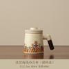 Ru kiln teacup tea separation office cup personal mug for men and women ceramic water cup gift box