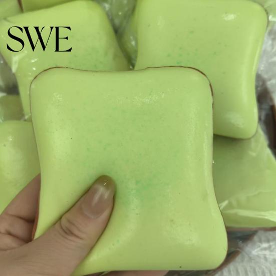 Thick Stress Ball Creamy Toast Squeeze Toy Soft Slow-Rising Realistic Bread Fidget Foam for Relief Decompression Gadget Kids Adults Venting