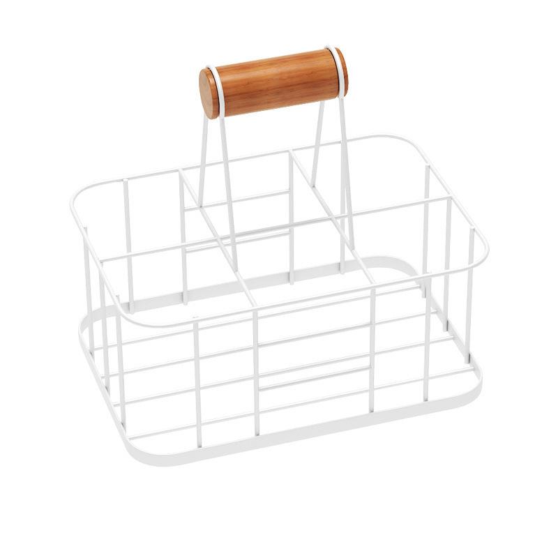 Metal Wire Basket Holds 6 Bottles, Drinks Bottle Carrier with Handle for Beer Soda, Beverage Carrier for Outdoor Family Party