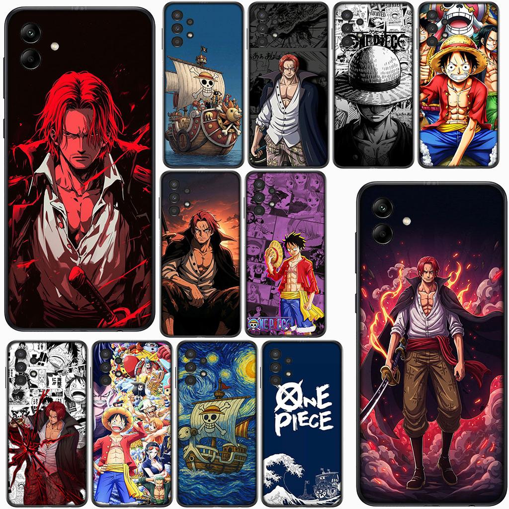 Cover for Samsung Galaxy A56 A26 A36 A10 A20 A30 A31 A32 A50 A55 A52 A53 A33 A12 A14 Phone Case Shanks Red Hair One Pieces Luffy