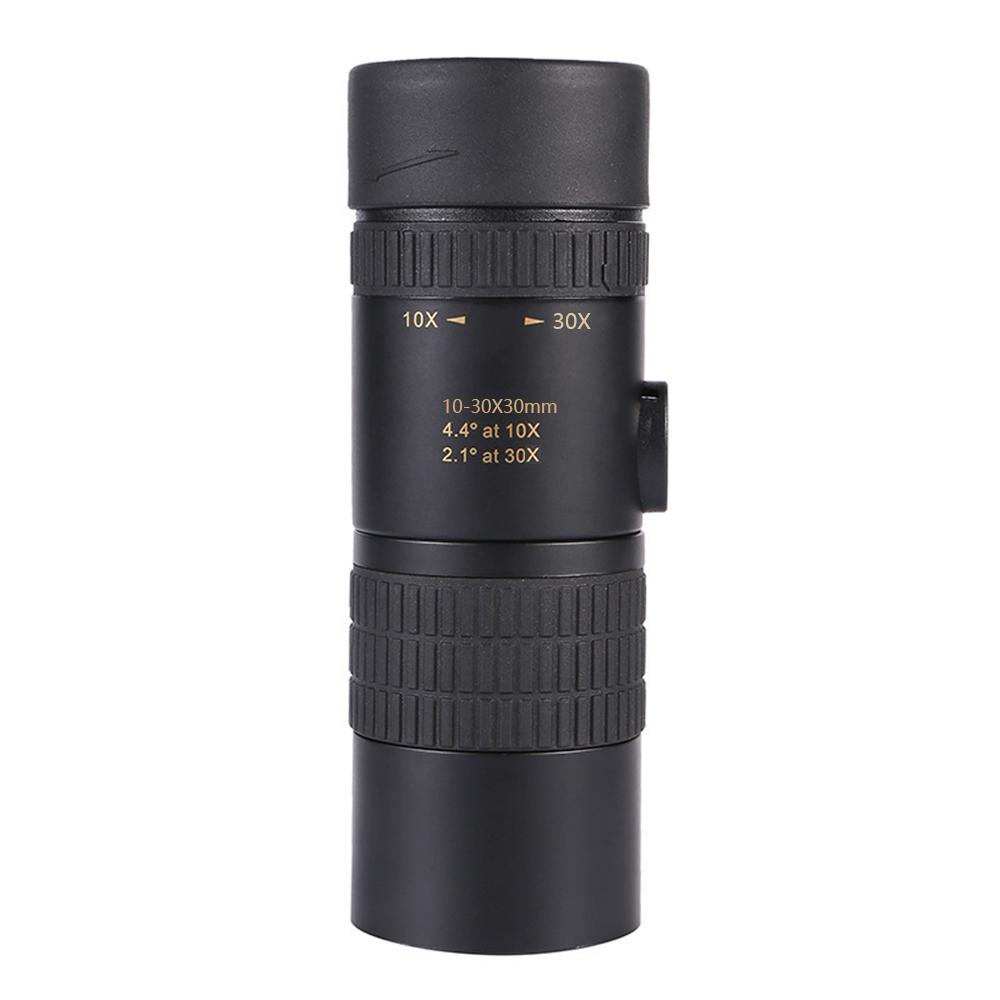Портативный монокулярный телескоп Hd с зумом 10-30x30 со штативом и подставкой для телефона для кемпинга, охоты, туризма, осмотра достопримечательностей