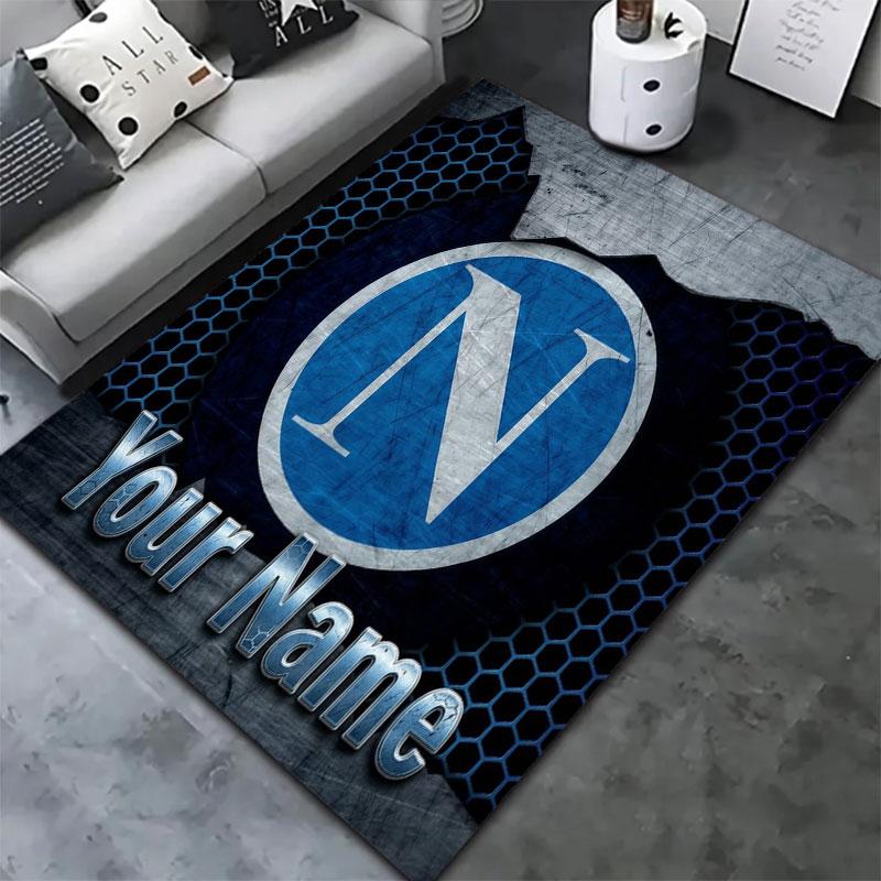 SSC Napoli Custom Name Carpet Rug for Living Room Bedroom Home Sofa Decoration,Kids play Non-slip Floor Mat