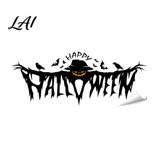 Decorative Decals for Home Party Halloween Castle Pet Static Cling Window Stickers Spooky Bat Pumpkin Gift Friends Floral Glass Decals Removable