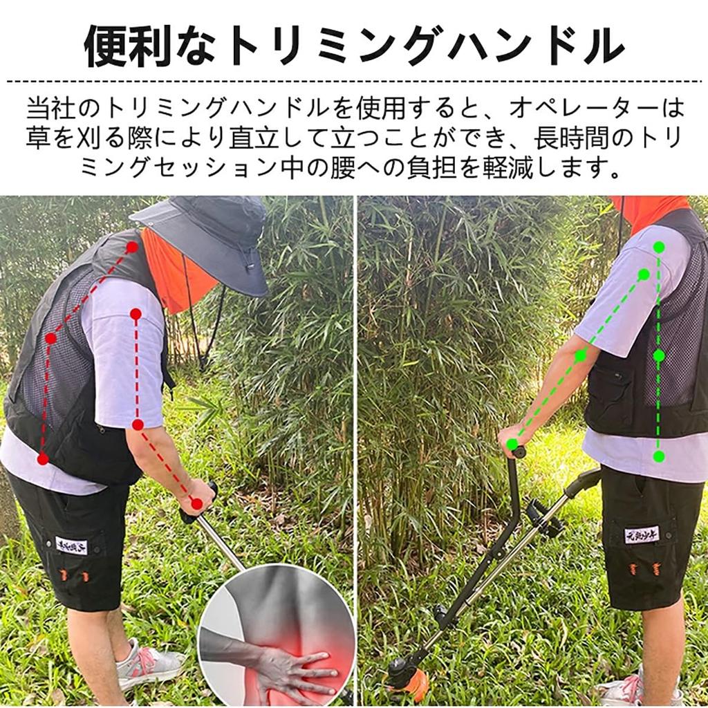Ergonomic Lawn Trimmer Handle String Trimmer Weeder Adjustable Trimmer Handle Prevents Back Folds for Easy Trimmer Grip for Lawn Care and Landscaping