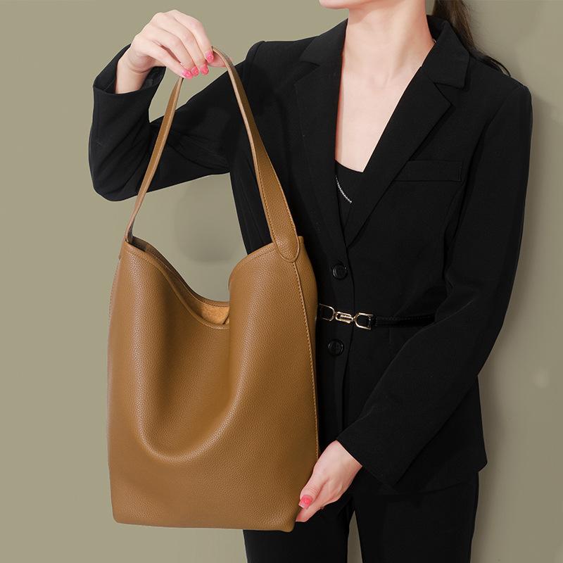 Сумка-ведро, женская летняя новая винтажная сумка из искусственной кожи на одно плечо, большая вместимость, универсальная модная сумка для поездок на работу