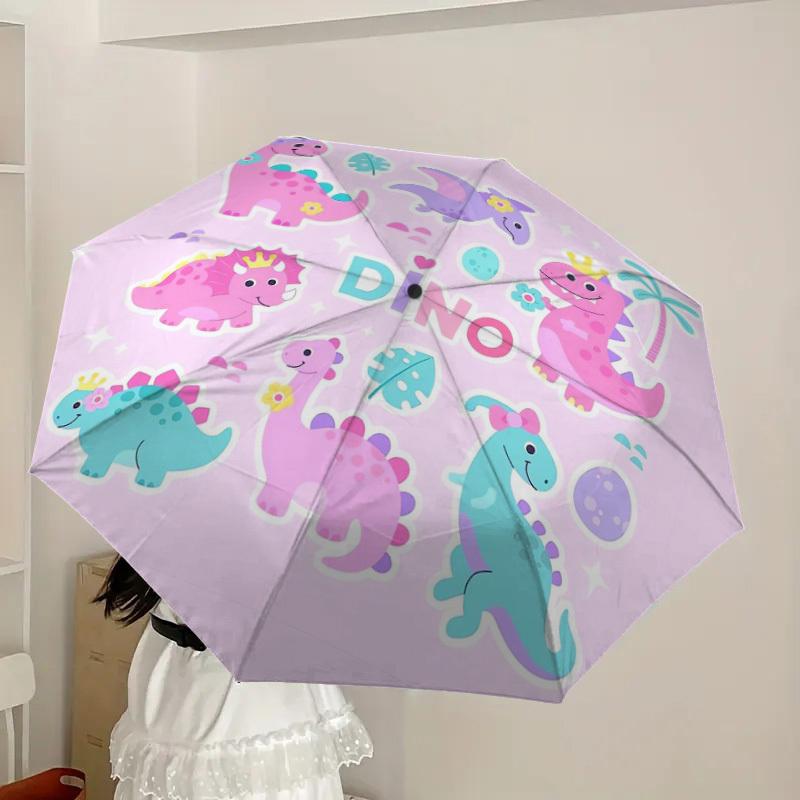 1pc Dinosaur Stickers for Party Favor Bags Umbrella with Plastic Handle,Suitable for All Seasons Home Travel Outdoor UmbrellaDD1445