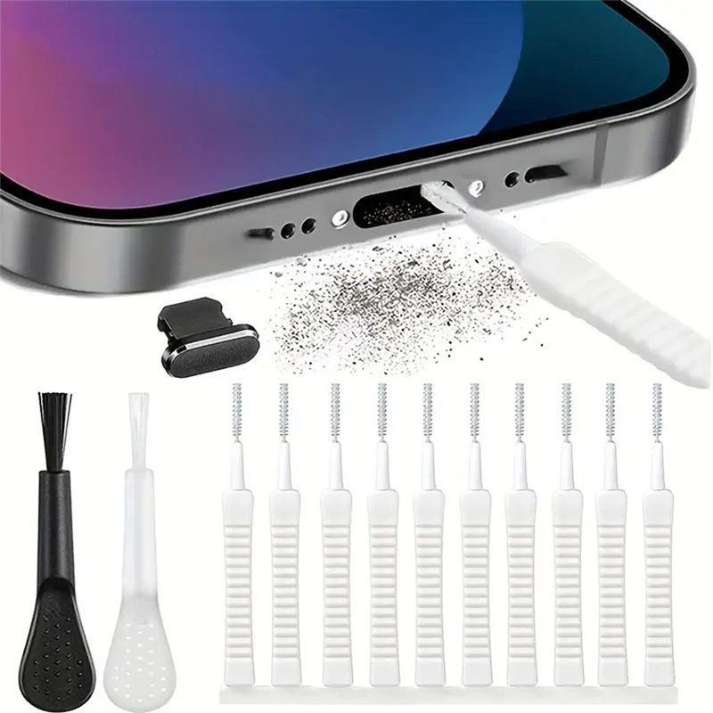 ABIJ-Anti-Clogging Mini Brush Cleaner For For 4,Tablet Camera 13-Pack Phone Charge Port Cleaning Tool Kit