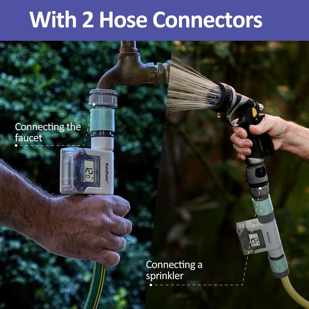 WiFi расходомер воды для садового шланга, умный счетчик воды с 4 режимами расхода, отслеживание расхода в реальном времени