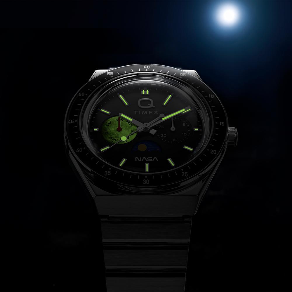 TIMEX Q TIMEX x NASA Коллаборация Винтажные Металлические Часы 40мм TW2Y56700