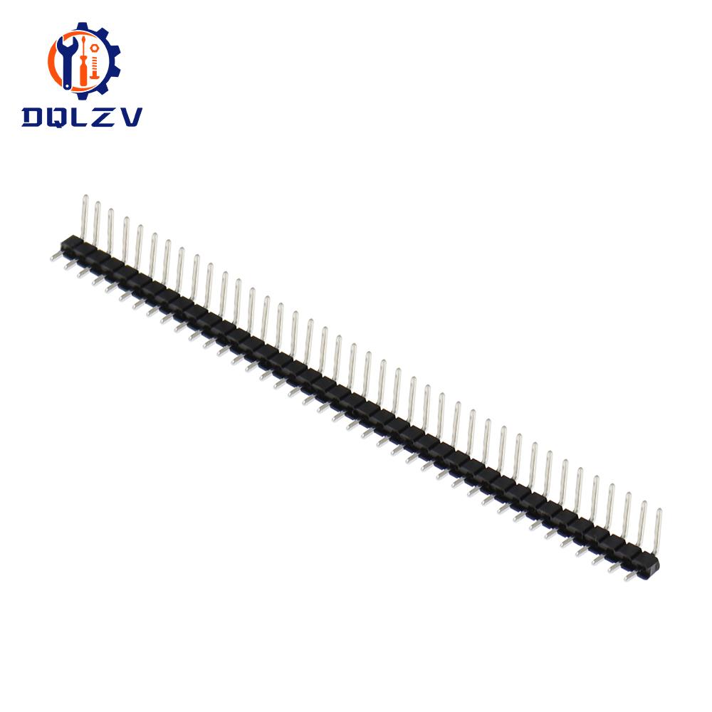 1X40Pin 2.54MM Прямоугольный Однорядный Штыревой Разъем Папа 90 градусов Игольчатый Разъем