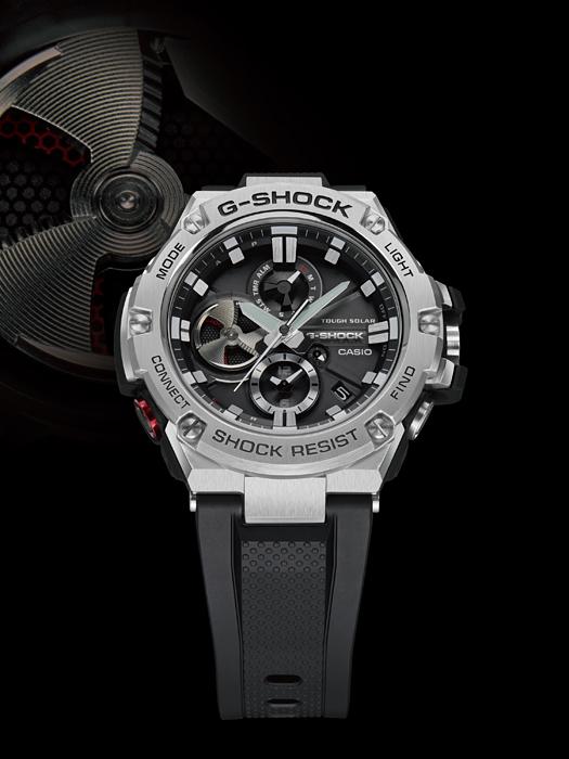 Casio Мужские кварцевые часы из нержавеющей стали 200M водостойкие, ударопрочные GST-B100-1A