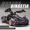 1:Модель автомобиля Huayra из сплава, масштаб 32, со звуком и светом, ретро-пружинный механизм для детей - Идеальный подарок и веселая игра