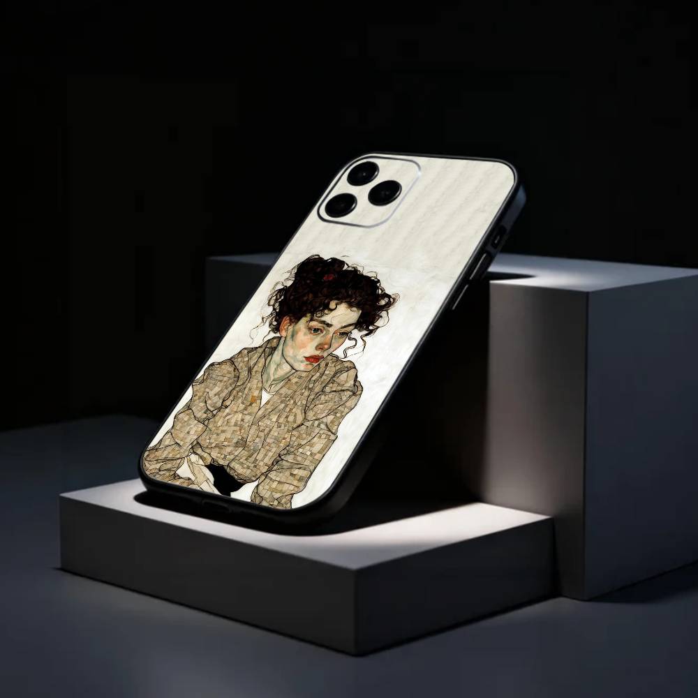 painter E-Egon S-Schiele   Phone Case Silicone Soft For IPhone 17 16 15 14 13 12 11 X XR Plus Pro Max Plus