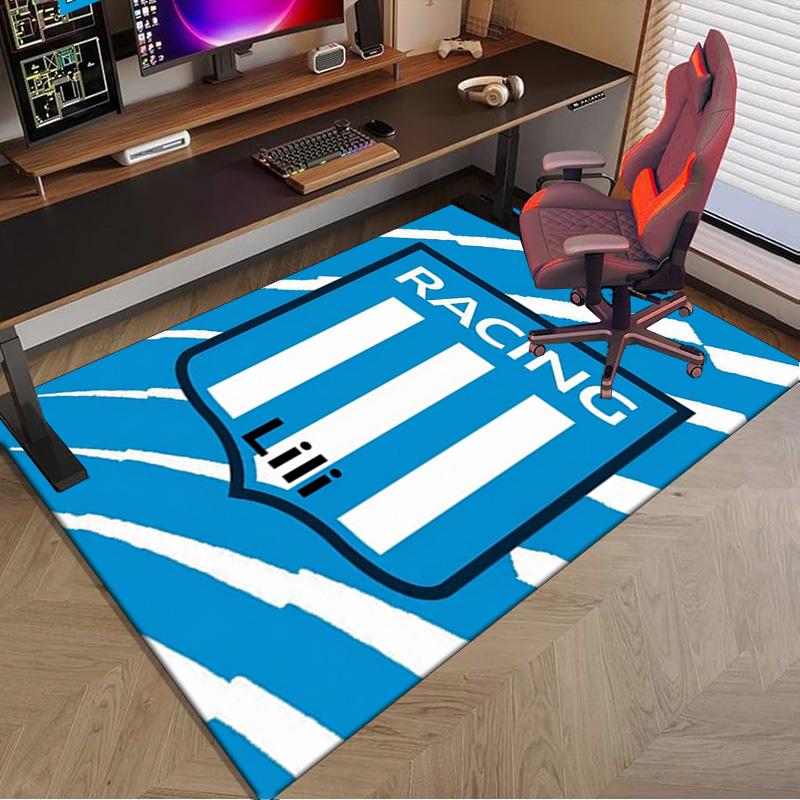 Racing Team Emblem Area Rug for Office, Chair Rug, Decorative Carpet Livingroom Mat, Large Size Fan gifts Christmas gifts