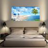 Nordic Blue Seascape Santorini Canvas Painting Wall Art Landscape of Blue Sea and Sky Posters and Prints for Living Room Home