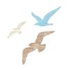 3 шт. Деревянный Декор Стены Чайка Морская Пляжная Прибрежная Тема Маленькие Морские Птицы Настенное Искусство Домик у Озера Океанская Настенная Скульптура для Дома Ванной
